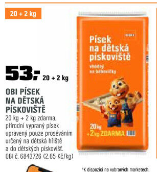 OBI písek na dětskápískoviště