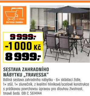 Sestava nábytkováTravessa ALU/tm.šedá
