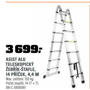 Žebřík/štafleteleskopic. ALU