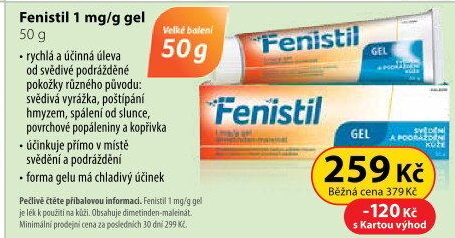 Gel po bodnutí hmyzem Fenistil
