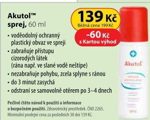 Obvaz plastický ochranný ve spreji Akutol