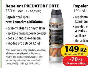 Repelent ve spreji Forte Predator Leroy