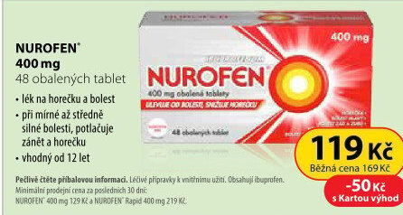 Tablety proti bolesti 400 Nurofen
