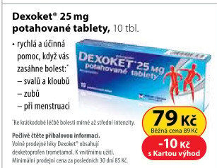 Tablety proti bolesti Dexoket