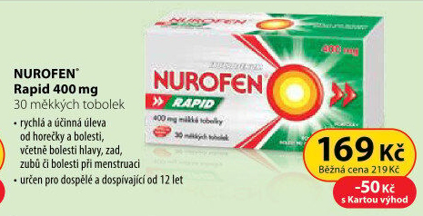 Tablety proti bolesti Nurofen Rapid