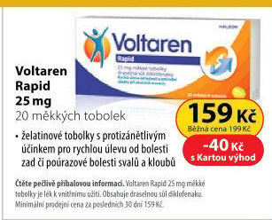 Tobolky proti bolesti Rapid Voltaren