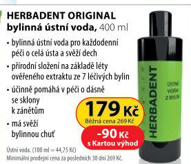 Ústní voda bylinná Herbadent