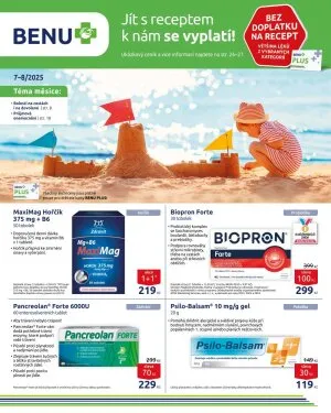 akční leták BENU Lékárna 1.7.2025-31.8.2025