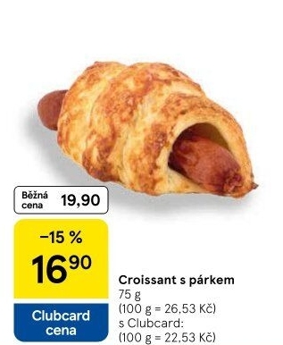 Croissant s párkem