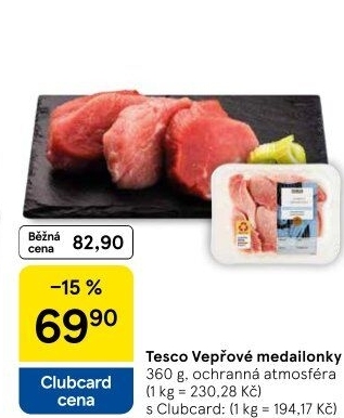 Medailonky vepřové Tesco