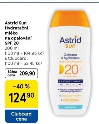 Mléko na opalování OF 20 Astrid Sun