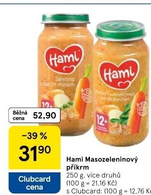 Příkrm masozeleninový Hami