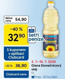 Slunečnicový olej Giana