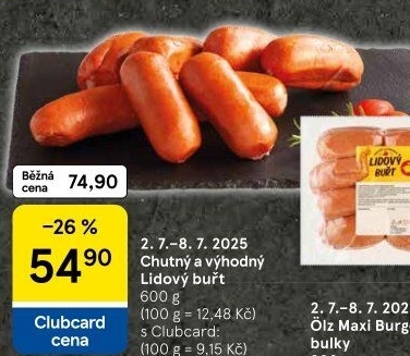 Špekáčky Lidový buřt Chutný a výhodný