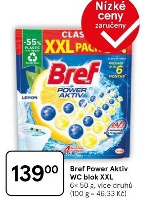 WC blok tuhý Power Aktiv Bref
