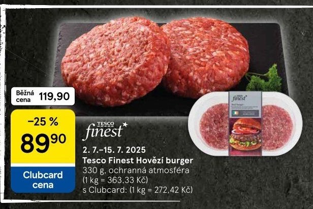 Tesco Finest Hovězí burger
