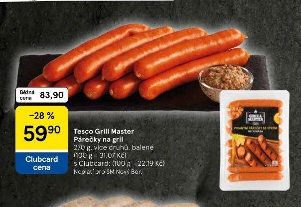 Tesco Grill Master Párečky na gril