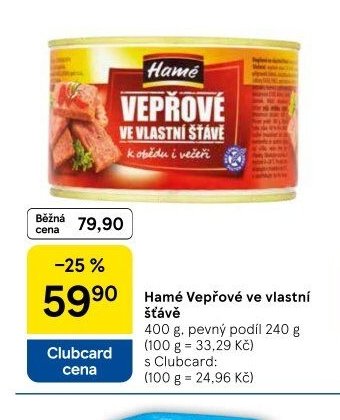 Hamé Vepřové ve vlastní šťávě