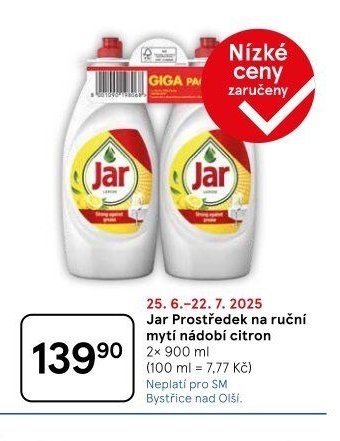 Jar Prostředek na ruční mytí nádobí citron
