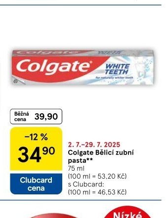 Colgate Bělící zubní pasta