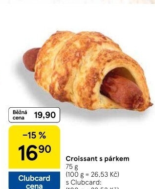 Croissant s párkem