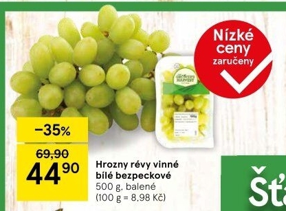 Hrozny bílé bezsemenné The Grower'