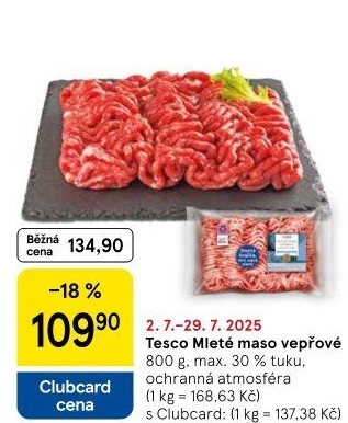 Maso mleté vepřové Tesco