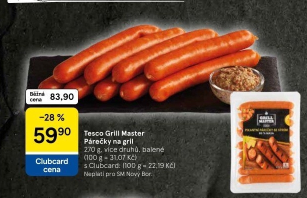 Párečky na gril Grill Master Tesco