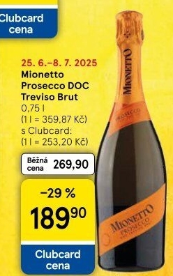 Prosecco brut DOC Treviso Mionetto