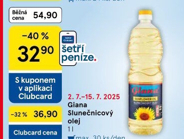 Slunečnicový olej Giana