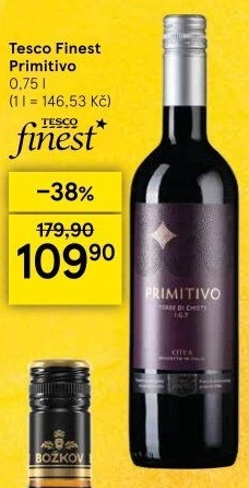 Víno Primitivo Terre di Chienti Tesco Finest