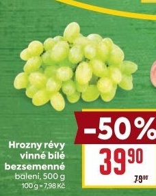 Hrozny bílé bezsemenné