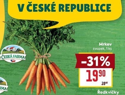 Mrkev svazková Česká farma
