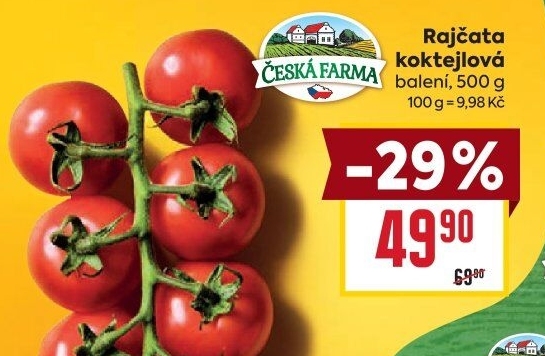 Rajčata koktejlová Česká farma