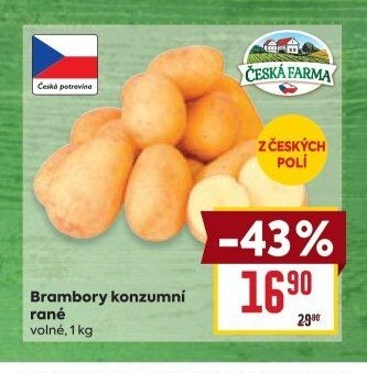 Brambory konzumní rané