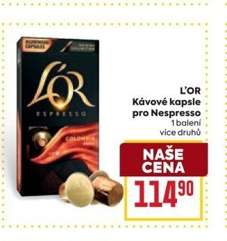 L'OR Kávové kapsle pro Nespresso