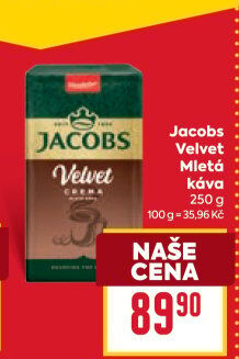 Mletá káva Jacobs Velvet Crema