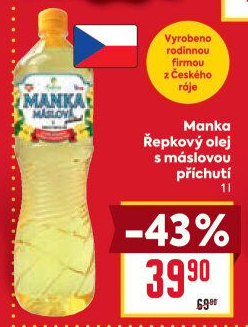 Řepkový olej Manka máslová Fabio