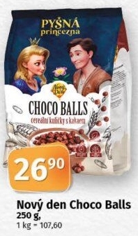Cereálie Choco Balls Nový den