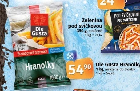 Hranolky mražené Dle Gusta