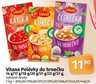 Instantní polévka do hrnečku Vitana