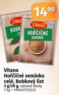 Koření Hořčičné semínko Vitana