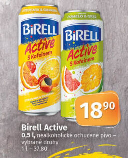 Nealkoholické pivo ochucené Active Birell