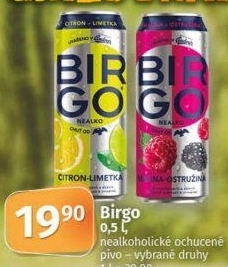 Nealkoholické pivo ochucené Birgo