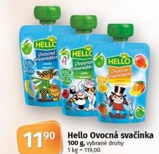 Ovocná kapsička Svačinka Hello