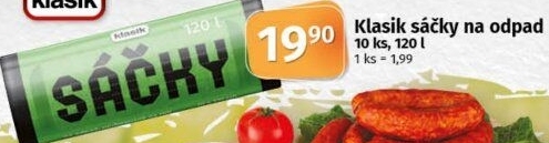 Pytle na odpadky 120 l Coop Klasik