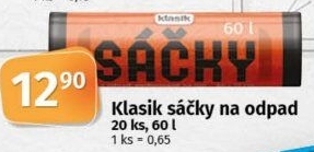 Pytle na odpadky 60 l Coop Klasik