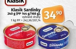 Sardinky Coop Klasik