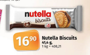 Sušenky Biscuits Nutella