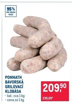 Bavorská grilovací klobása Ponnath